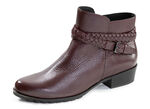 ELENA EDEN, bequeme Damen-Stiefeletten, Winterschuhe, Weite G, mit Reissverschluss BORDEAUX