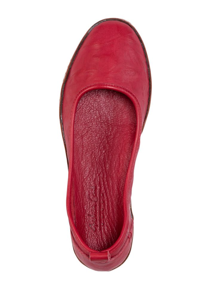 Andrea Conti, klassische Damen-Slipper, mit herausnehmbarem Fussbett RUBINROT