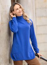 Longpullover mit hohen Seitenschlitzen 