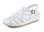 Gemini Riemchen-Sandale aus weichem Rind-Nappaleder WEISS
