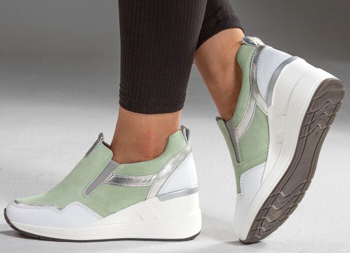 ELENA EDEN Slipper mit herausnehmbarem Fussbett MINT