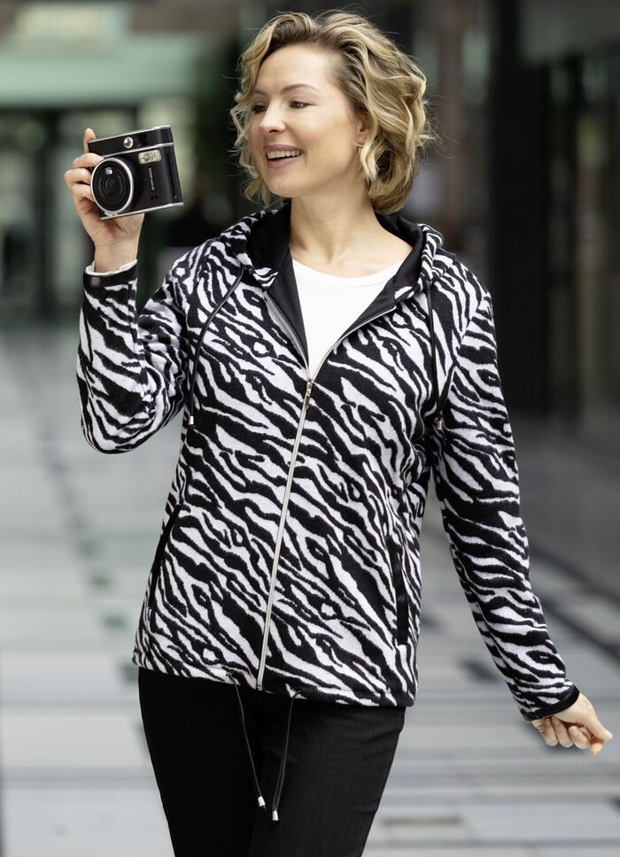 Strickjacke mit Kapuze 