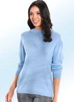 Pullover mit Schurwolle BLEU