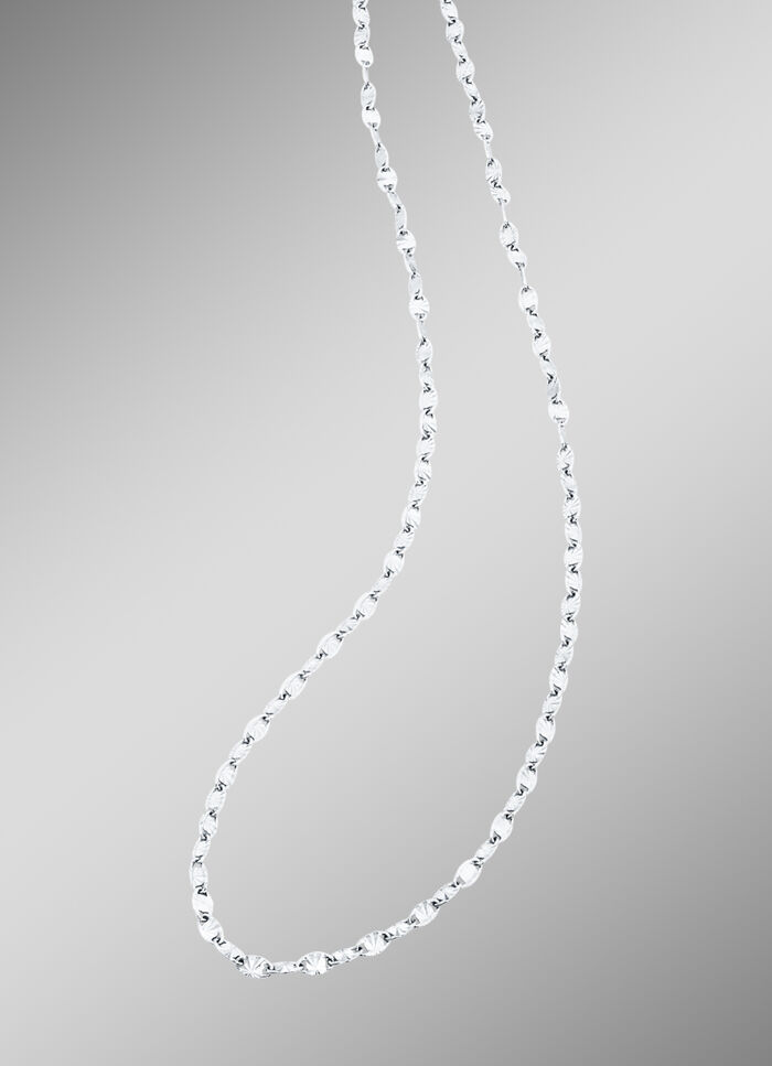 Schlichte Halskette in Weissgold 