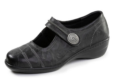 ELENA EDEN, bequeme Damen-Spangenschuhe, Weite H, mit herausnehmbarem Fussbett 