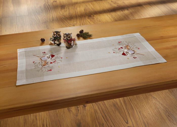 Tisch- und Raumdekoration mit Eulen-Motiv SEKT-BUNT