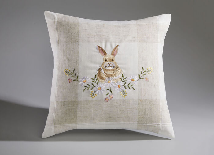 Bestickte Tisch- und Raumdekoration mit Osterhasen-Motiv SEKT-BUNT