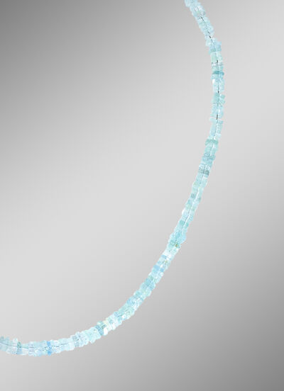 Halskette mit echt Aquamarin 