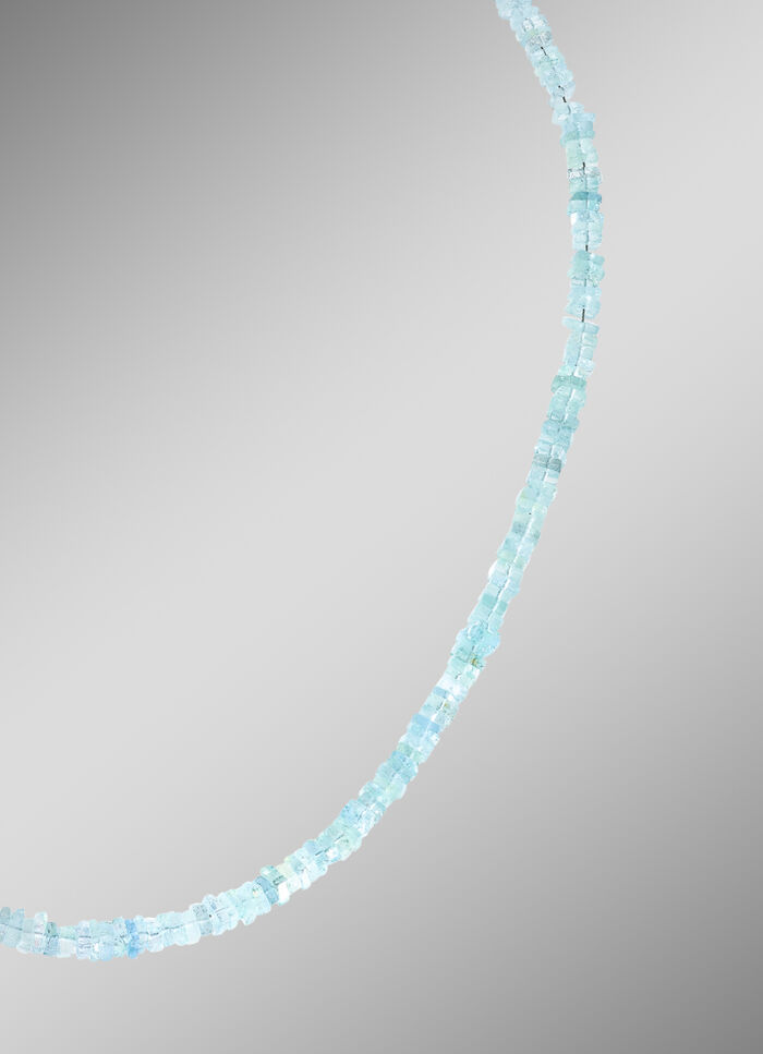 Halskette mit echt Aquamarin 