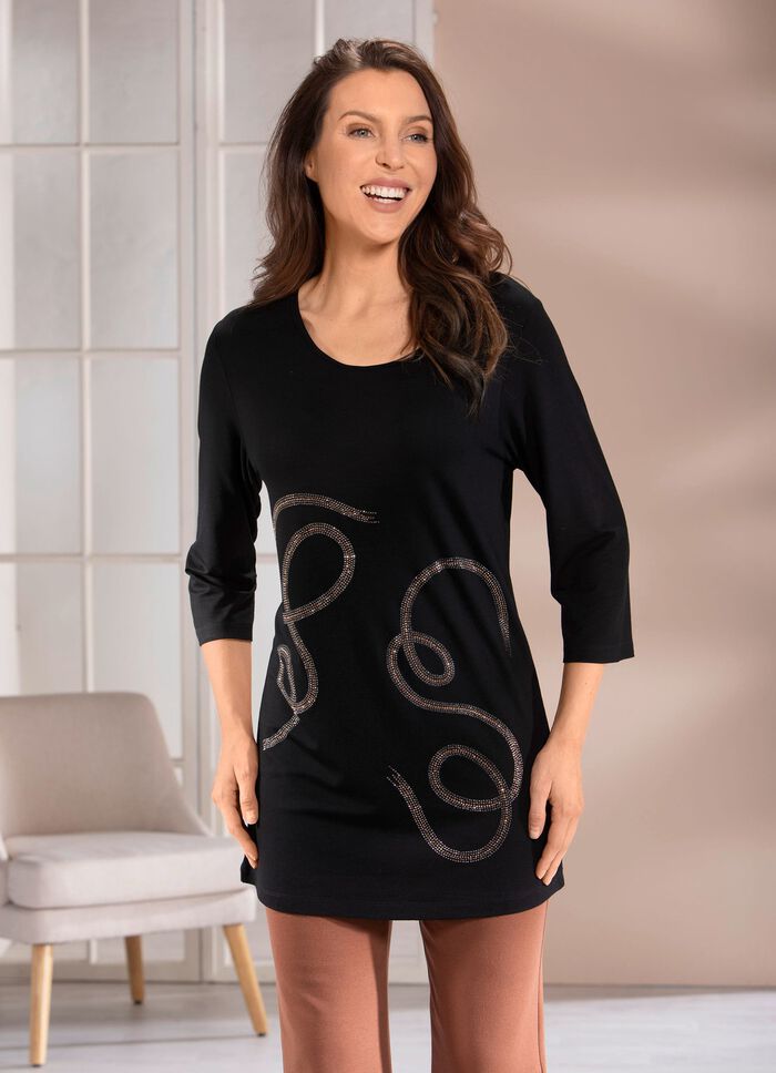 Longshirt mit Rundhalsausschnitt  