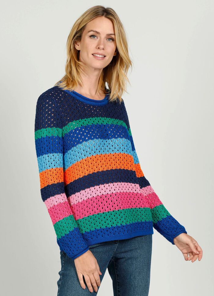 Pullover in Blockringeldessin 