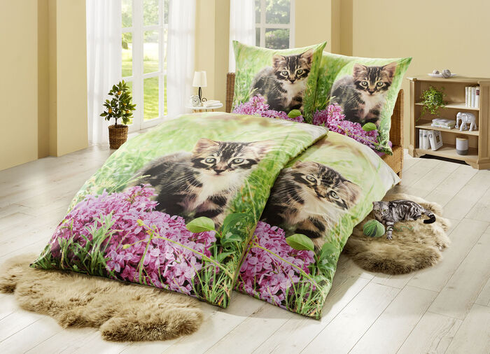 Bettw&auml;sche-Garnitur mit Reissverschluss 