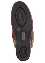 Pantoffel in 3 Farben mit echtem Lammfellfutter BORDEAUX-BRAUN