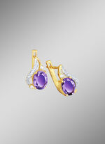 Ohrringe mit echt Amethyst 