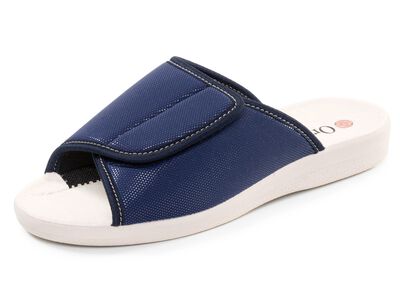 Bequeme Damen-Hausschuhe, Weite H, mit Klettverschluss 