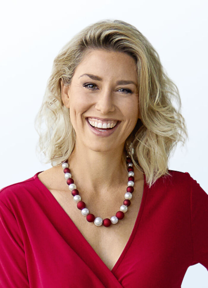 Rot-weisse Kugelkette 