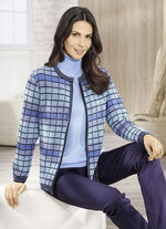 Strickjacke mit grafischem Muster 