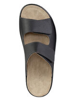 GINO GALANTE, bequeme Herren-Pantoletten, Weite H, mit herausnehmbarem Fussbett SCHWARZ