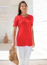 Unifarbene Shirt-Tunika KORALLE