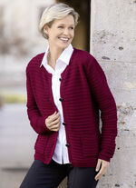 Strickjacke mit Struktur allover BORDEAUX