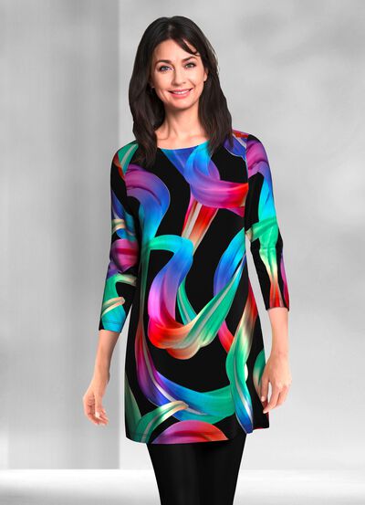 Longshirt mit flachem Halsausschnitt
 