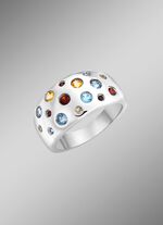 Funkelnde Raffinesse: Damenring mit echten Edelsteinen 