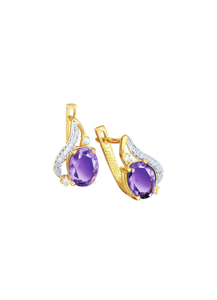 Ohrringe mit echt Amethyst 