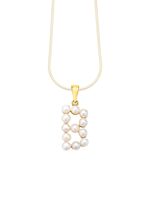 Personalisierte Eleganz: Buchstaben-Anh&auml;nger mit S&uuml;sswasser-Zuchtperlen 