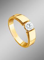 Massiver Damenring mit Brillant 