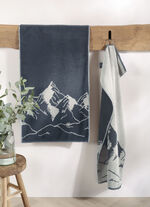 Frottier-Serie mit eingewebtem Bergpanorama GRANIT