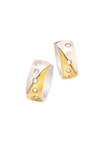 Klappcreolen in Bicolor mit synth. Zirkonia 