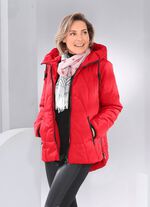 Jacke mit verl&auml;ngertem R&uuml;ckteil FEUERROT