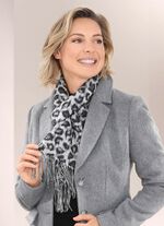 Schal mit Raubtierfell-Dessin 