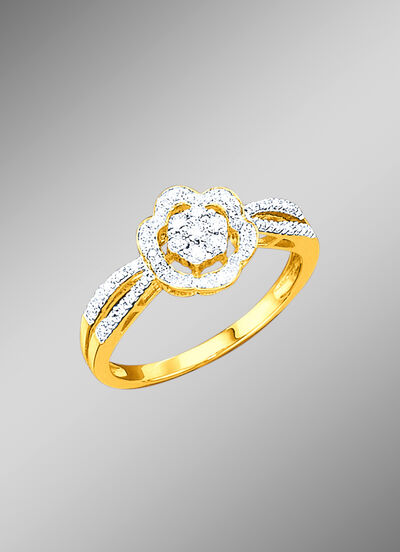 Damenring mit Diamanten 