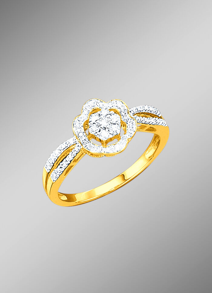 Damenring mit Diamanten 