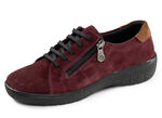 ELENA EDEN, bequeme Damen-Schnürschuhe, Weite G, mit herausnehmbarem Fussbett BORDEAUX