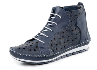 Gemini Bootie mit Knitter-Struktur 