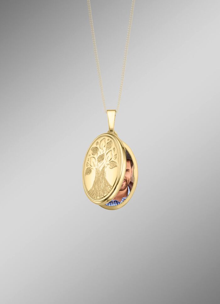 Medaillon zum &Ouml;ffnen mit Lebensbaum-Motiv 