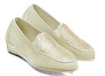 Mokassin in eleganter Krokooptik BEIGE