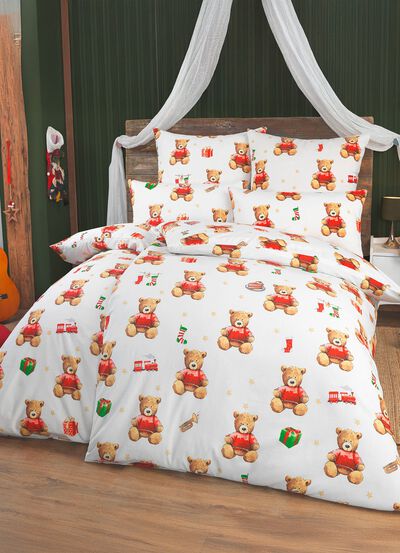 Polycotton-Bettw&auml;sche-Garnitur mit Reissverschluss 