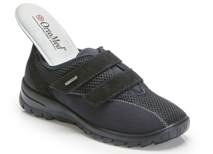 Klettschuh mit gepolstertem Futter SCHWARZ