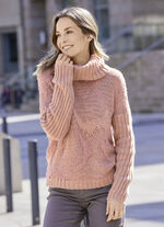 Pullover in aufwendiger Struktur mit Glitzer 