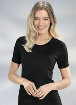 Zweierpack Shirts mit paspelierten Abschlüssen 1X MOOSGRÜN, 1X SCHWARZ