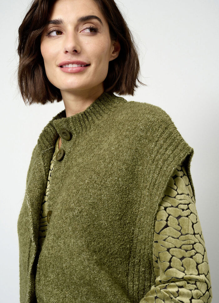 Gilet aus Bouclé-Melangegarn 
