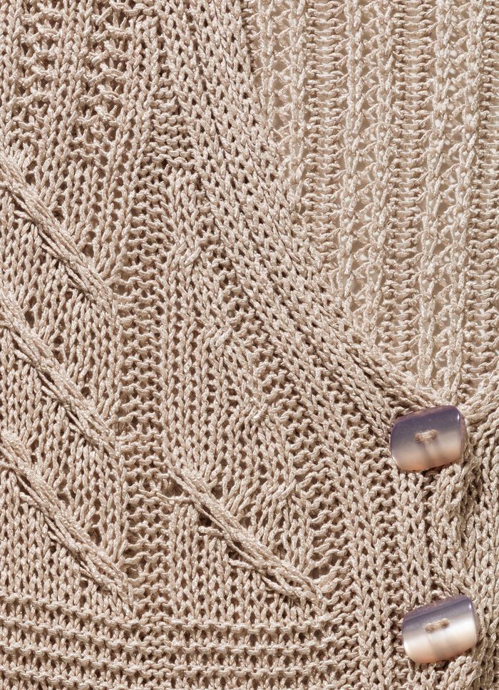 Strickjacke mit Bändchengarn 