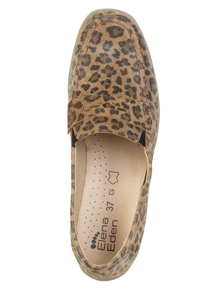 ELENA EDEN, schicke Damen-Slipper, Weite G, mit herausnehmbarem Fussbett BRAUN