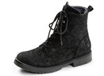 Waldläufer, bequeme Damen-Stiefeletten, Weite G, mit herausnehmbarem Fussbett SCHWARZ
