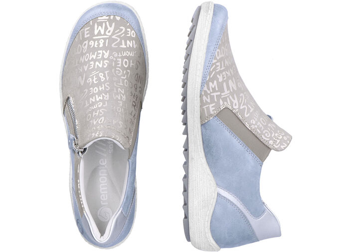 Remonte Slipper mit herausnehmbarer Einlage BLEU-SILBERGRAU