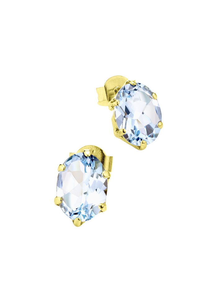 Ohrstecker mit Blautopas 