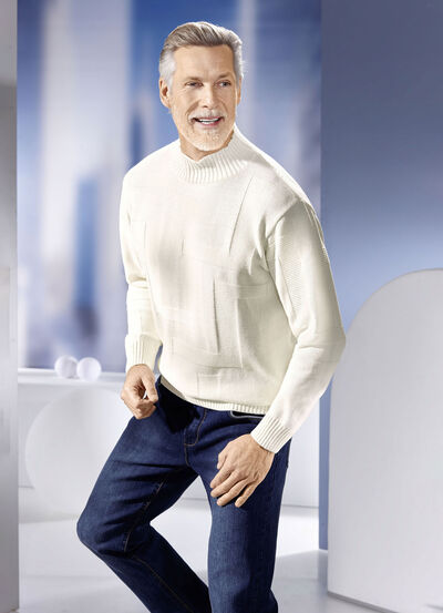 Pullover mit Strukturdessin in 3 Farben 